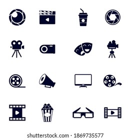 Set of Movie icon logo vector template, Creative Movie logo concept, Icon symbol, Illustration