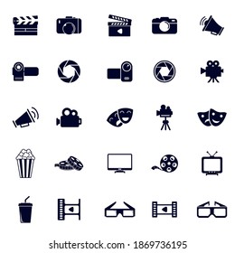 Set of Movie icon logo vector template, Creative Movie logo concept, Icon symbol, Illustration