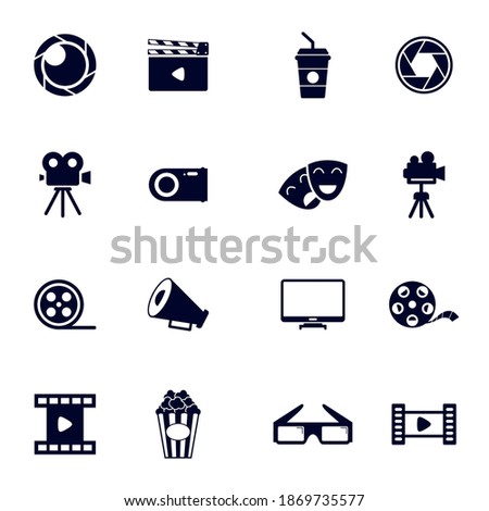 Set of Movie icon logo vector template, Creative Movie logo concept, Icon symbol, Illustration