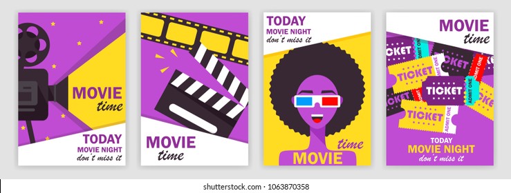 set of movie posters