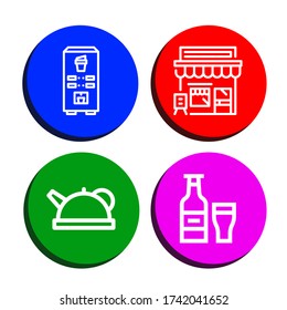 Set of mug icons. Such as Coffee machine, Cafe, Teapot, Beer , mug icons