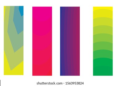 set of mulit colors shape isolate on white background vector eps 10