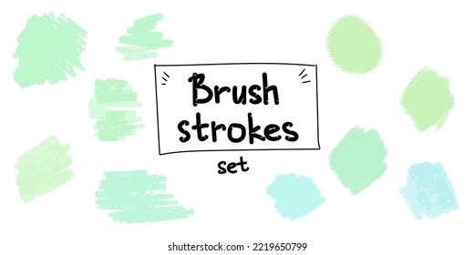 A set of multi - colored paint spots in pastel colors . Vector images.