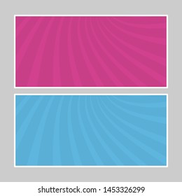 Set of multi colored pop art banners. Halftone comic template with place for your text for design. Vector illustration