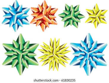 set of multicolor bows for your gift