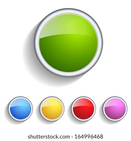 Set of multicolor glossy buttons. web 2.0 style