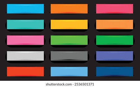 Set of multicolor gradients in squares