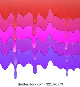 Set of multicolor paint dripping on background. Stylish acrylic liquid layered colorful painting concept. Style illustration for your projects