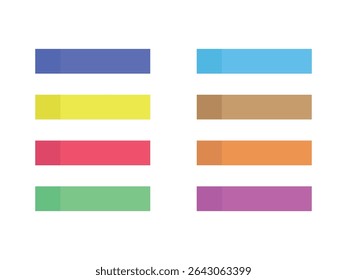 Set of multicolor sticky papers. Isolated note collection vector.
