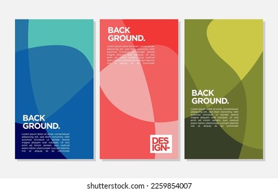 set of multicolor vertical abstract wavy background