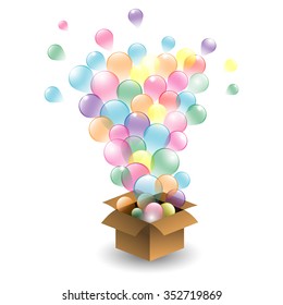 Set of Multicolored Balloons. Vector illustration