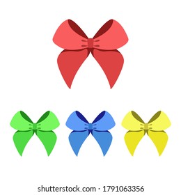conjunto de arcos multicolores. Ilustración vectorial aislada en fondo blanco, diseño simple