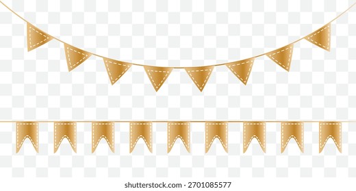 Conjunto de multicolorido buntings guirlandas bandeiras isoladas em fundo branco. guirlandas coloridas de carnaval e bunting. confete festivo colorido carnaval. Melhor Coleção de Design. EPS 10