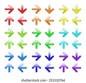 	Set of multicolored buttons for web. Vector.