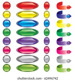 Set of multicolored buttons for your business artwork