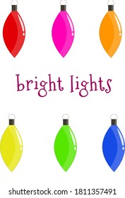 set of multi-colored Christmas tree decorations 