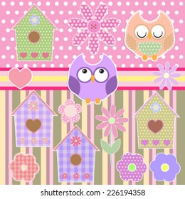 Set of multicolored decorations 