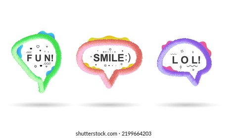 A set of multi-colored dialog communication windows. Messages, sms, correspondence. EPS 10.