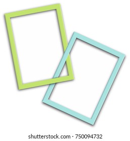 set of multi-colored frames