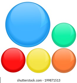 Set of multi-colored glass spheres. Vector illustration