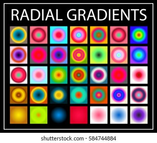 Set of multicolored light gradients. Shimmering texture for abstract backgrounds. Iridescent glow. All the colors of the rainbow