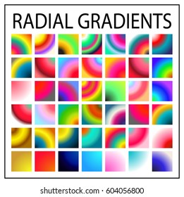 Set of multicolored light gradients. Shimmering texture for abstract backgrounds. Iridescent glow. All the colors of the rainbow