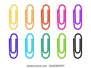 Conjunto de Clips de papel multicolor