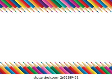 Set of multicolored pensils isolated on transparent background In row Copy space for text Vector illustrasion Back to school elements Tools for learning and child development Education, school concept - Powered by Shutterstock - Get 15% off with code: PIKWIZARD15