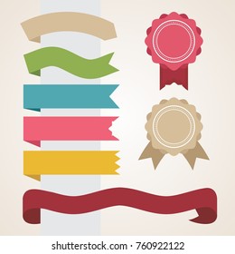 Vector Ribbons Labels Stock Vector (Royalty Free) 150488621 | Shutterstock