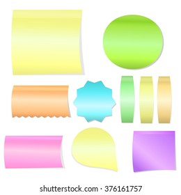 Set of multicolored stickers