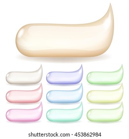 Conjunto de pasta dentífrica multicolor extraída de un tubo