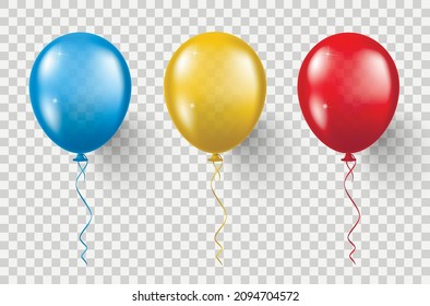 Conjunto de globos transparentes multicolores.