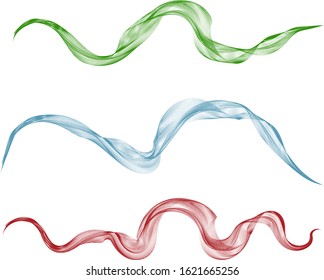 set of multi-colored vector vapor on a white background objects for design