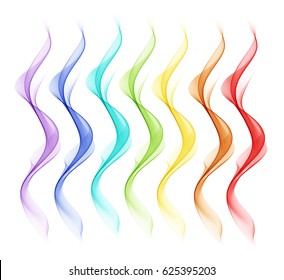 Set of multicolored waves