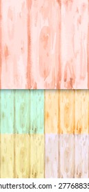 Set of multicolored wood planks