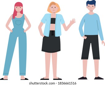 set of multicultural character vector illustration 