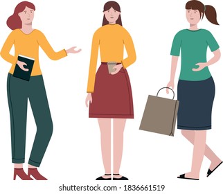 set of multicultural character vector illustration 