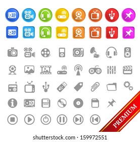 Set of Multimedia Buttons 2.