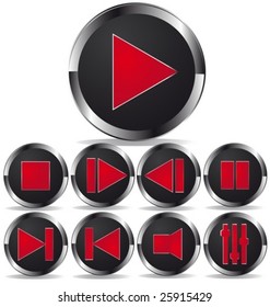 set of multimedia icons