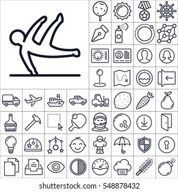 Set of Multimedia Icons. Contains such Icons as Tools, Vehicles, Sports, Space, Fruits, Business, General, Baby Toys and more. Editable Vector. Pixel Perfect.

