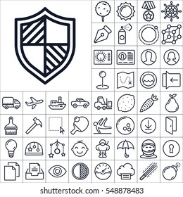 Set of Multimedia Icons. Contains such Icons as Tools, Vehicles, Sports, Space, Fruits, Business, General, Baby Toys and more. Editable Vector. Pixel Perfect.
