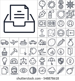Set of Multimedia Icons. Contains such Icons as Tools, Vehicles, Sports, Space, Fruits, Business, General, Baby Toys and more. Editable Vector. Pixel Perfect.
