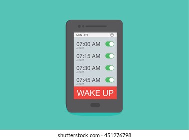 Set Up Multiple Alarm On Smart Phone To Wake Up Too. 