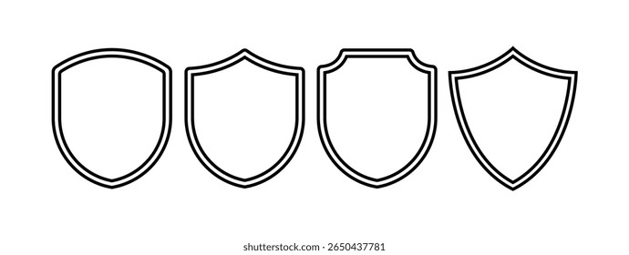 Set Of Multiple Style Shields