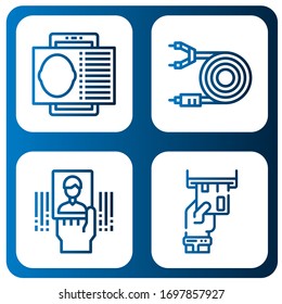 Set of multipurpose icons. Such as Contact card, Card, Business card , multipurpose icons
