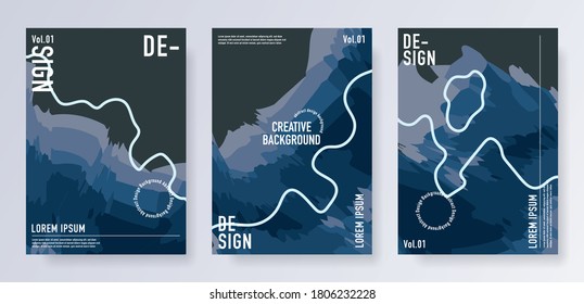 Set of Multipurpose potrait web banner for social media story, special offer banner, sale and promo with abstract background.