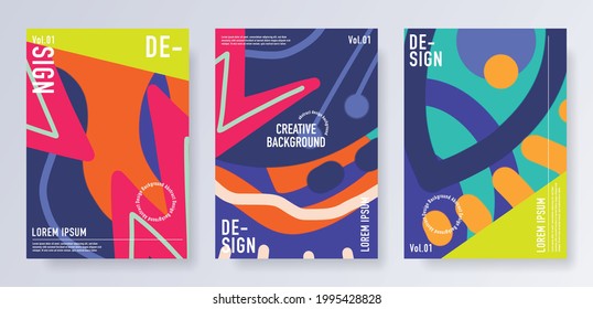 Set of Multipurpose potrait web banner for social media story, special offer banner, sale and promo with abstract background.