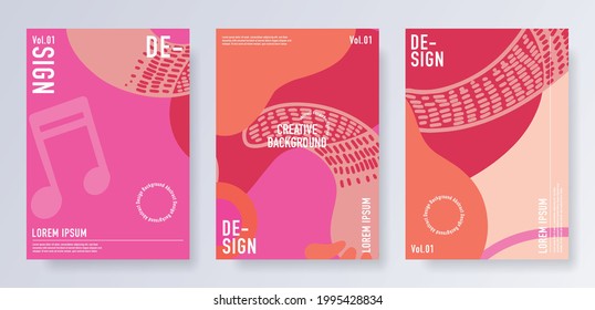 Set of Multipurpose potrait web banner for social media story, special offer banner, sale and promo with abstract background.