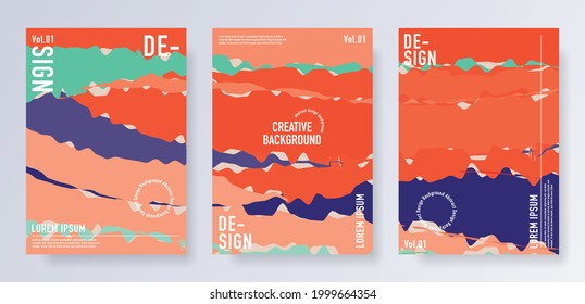 Set of Multipurpose potrait web banner for social media story, special offer banner, sale and promo with abstract background.
