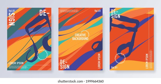 Set of Multipurpose potrait web banner for social media story, special offer banner, sale and promo with abstract background.